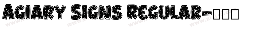 Agiary Signs Regular字体转换